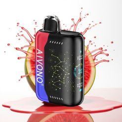 Aivono AIM BOOM 25000 نفخة - بطارية 650mAh - سعة 28مل - بنكهة البطيخ المثلج والكرز - شاحن Type-C - مقاوم 1.2 أوم