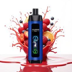 Aivono AIM FATPRO 22000 نفخة بخار قابل لإعادة الشحن بنكهة التوت المثلج - 28مل سائل، 0.6 أوم، 0%-5% نيكوتين