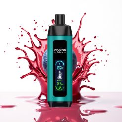 Aivono AIM FATPRO 22000 نَفخة، 28 مل سائل، بنكهة التوت الأزرق، شاحن، 0.6 أوم، أوضاع إيكو/بوست