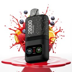 Aivono AIM MAGIC 20000 نَفَس بخار قابل لإعادة الشحن بشاشة LCD ونيكوتين 0%-5% بنكهة التوت المختلط