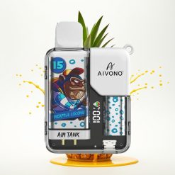 Aivono AIM-TANK 9500 نَفْث / 18مل سائل / 650مللي أمبير / شاشة عرض / أناناس جوز هند