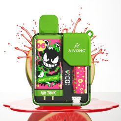 Aivono AIM-TANK 9500 Puffs 18ml فراولة بطيخ بشاشة LCD