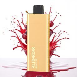 Alibarbar Pandora 7000 Puffs سيجارة إلكترونية للاستخدام مرة واحدة عنب مثلج - 17 مل، 7000 نفخة، بطارية أصلية
