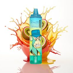 RandM Fumot Tornado 15000 Puffs بشاشة LCD وشاحن Type-C - فاكهة الكيوي والباشن فروت والجوافة