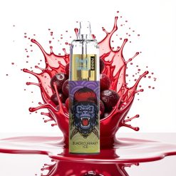 RandM Fumot Tornado 7000 Puffs سيجارة إلكترونية للاستخدام مرة واحدة Blackcurrant Ice850MAH بطارية- ضوء RGB - قابلة للتعديل بالهواء