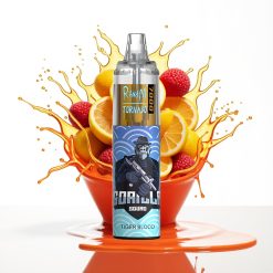 RandM Fumot Tornado 7000 Puffs سيجارة إلكترونية للاستخدام مرة واحدة Tiger Blood850MAH- RGB - قابلة للتعديل بالهواء