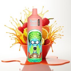 RandM Fumot Tornado 9000 Puffs سيجارة إلكترونية للاستخدام مرة واحدة علكة الدب (Gummy Bear) - 18mL سعة السائل - شاشة RGB أنيقة - 54 نكهة